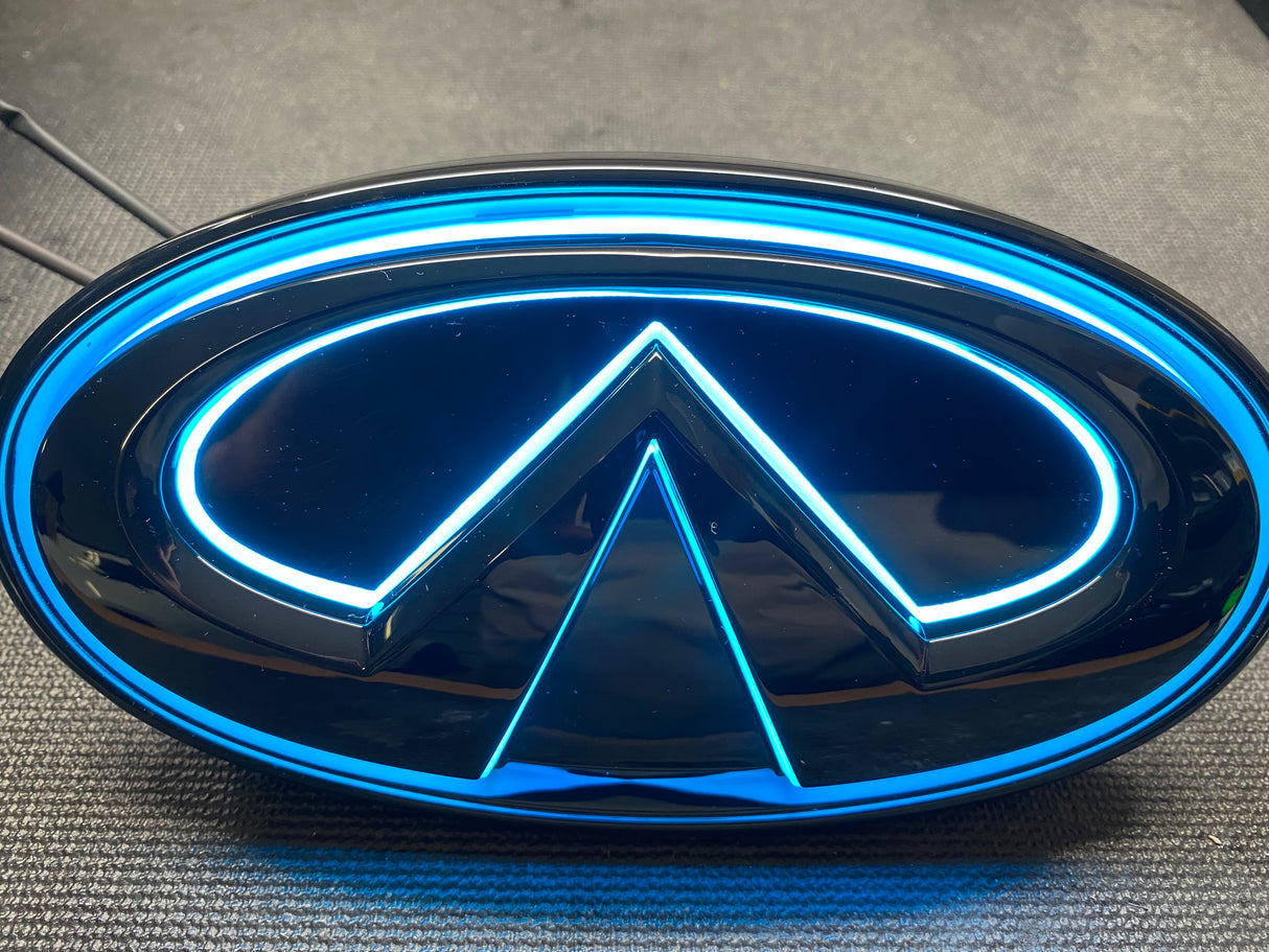 2014-2023 Infiniti Q50 Q60 Q70 Color Changing RGB LED Badge Grill Emblem Logo LED headlight kit AutoLEDTech Oracle Lighting Trendz Flow Series RGBHaloKits OneUpLighting Morimoto