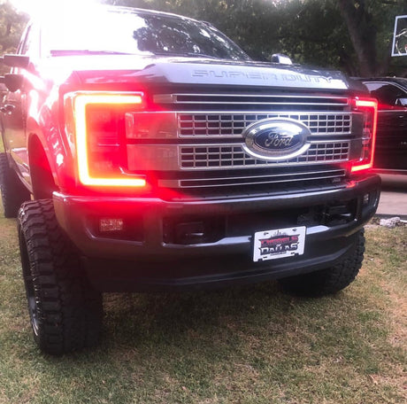 2017-2019 Ford F250 F350 Super Duty RGBW +A LED DRL Boards LED headlight kit AutoLEDTech Oracle Lighting Trendz Flow Series RGBHaloKits OneUpLighting Morimoto