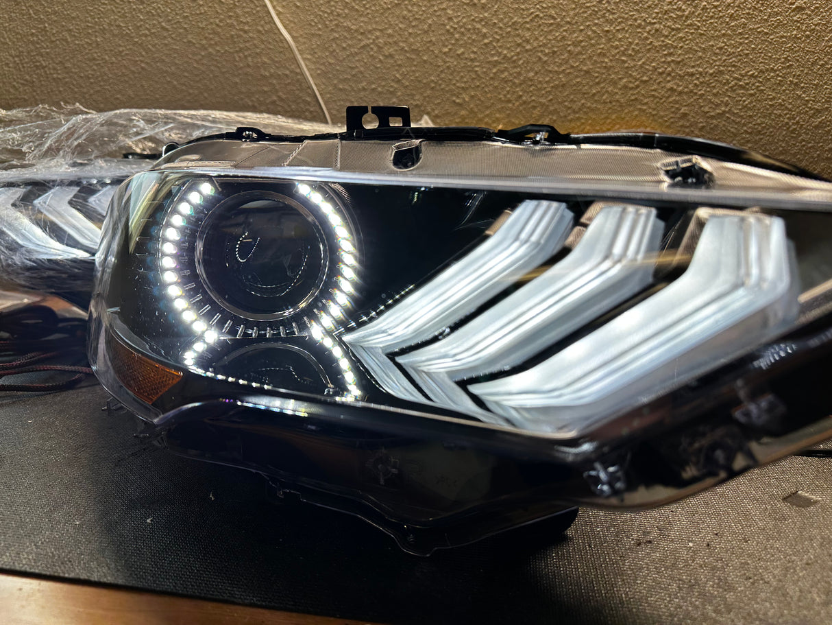 2018-2023 Ford Mustang RGBW Flow Series LED DRL Halo Headlights