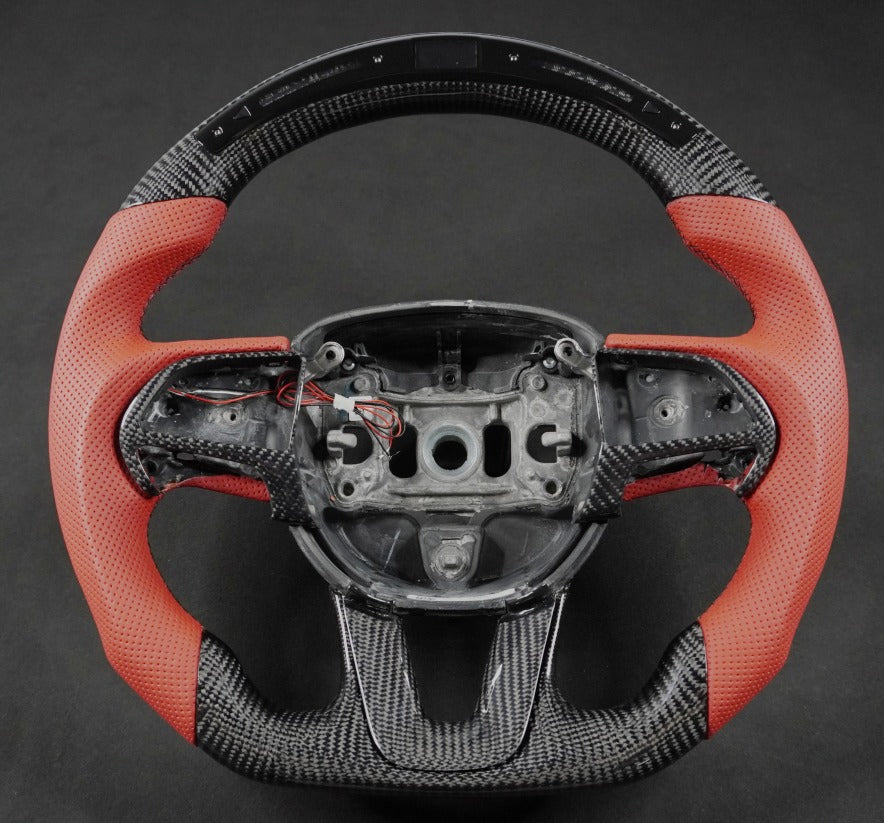 2015-2023 Dodge Charger Custom Carbon Fiber Steering Wheel w/ LED RPM Display LED headlight kit AutoLEDTech Oracle Lighting Trendz Flow Series RGBHaloKits OneUpLighting Morimoto