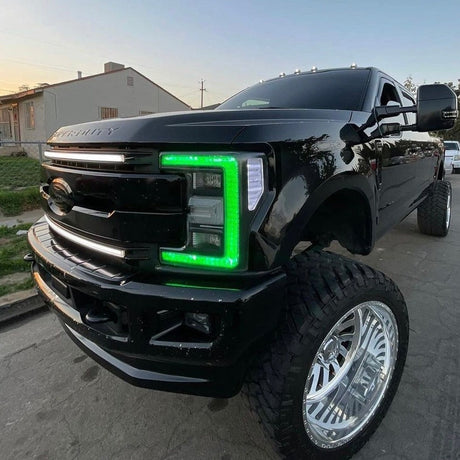 2017-2019 Ford F250 F350 Super Duty RGBW +A LED DRL Boards LED headlight kit AutoLEDTech Oracle Lighting Trendz Flow Series RGBHaloKits OneUpLighting Morimoto