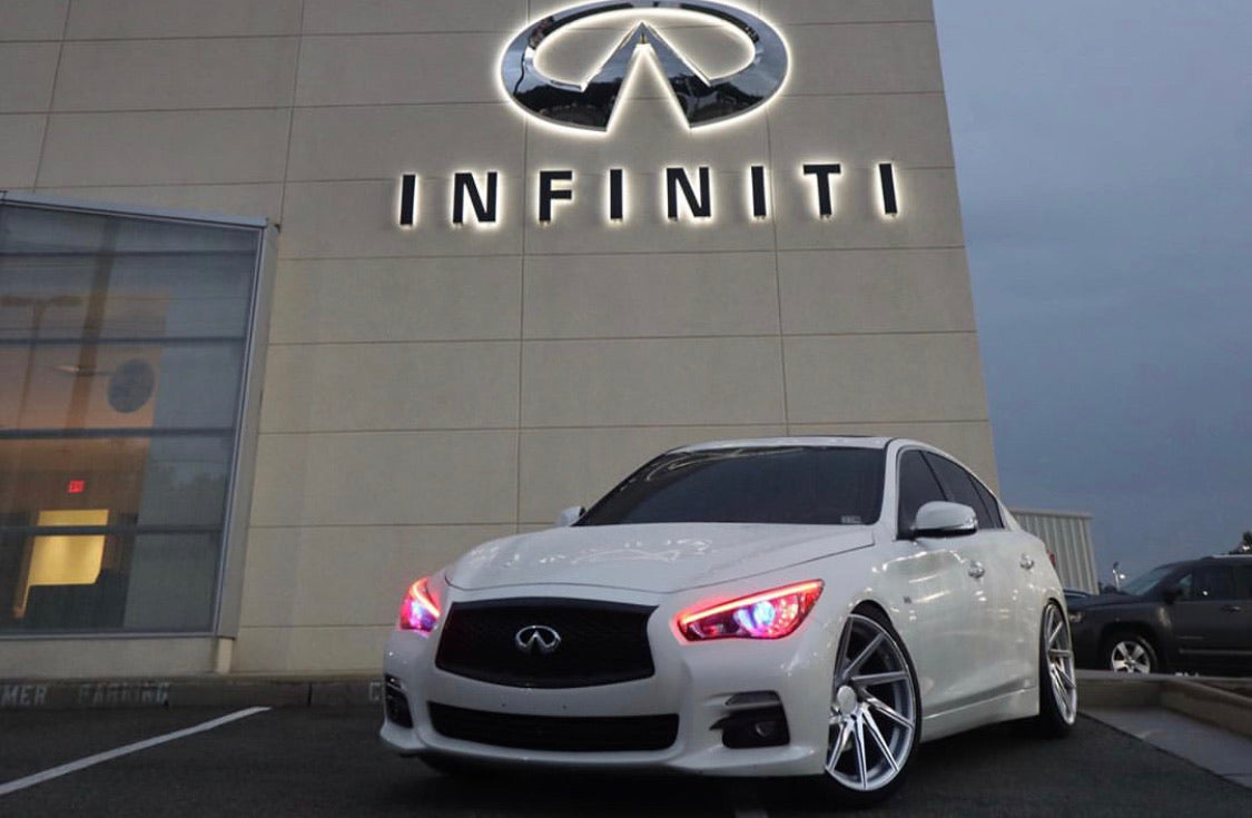 2014-2023 Infiniti Q50 Q70 RGBW Color-Chasing LED DRL Boards LED headlight kit AutoLEDTech Oracle Lighting Trendz Flow Series RGBHaloKits OneUpLighting Morimoto