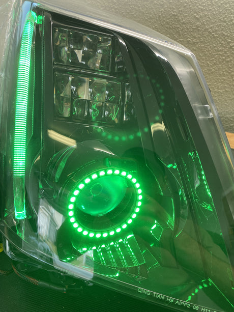 2008-2015 Cadillac CTS & CTS-V RGBW Color-Chasing LED Halo DRL Headlights LED headlight kit AutoLEDTech Oracle Lighting Trendz Flow Series RGBHaloKits OneUpLighting Morimoto