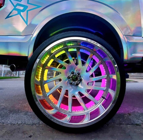 Color-Chasing RGB LED Wheel Ring Lights Kit (Flow Series) LED headlight kit AutoLEDTech Oracle Lighting Trendz Flow Series RGBHaloKits OneUpLighting Morimoto