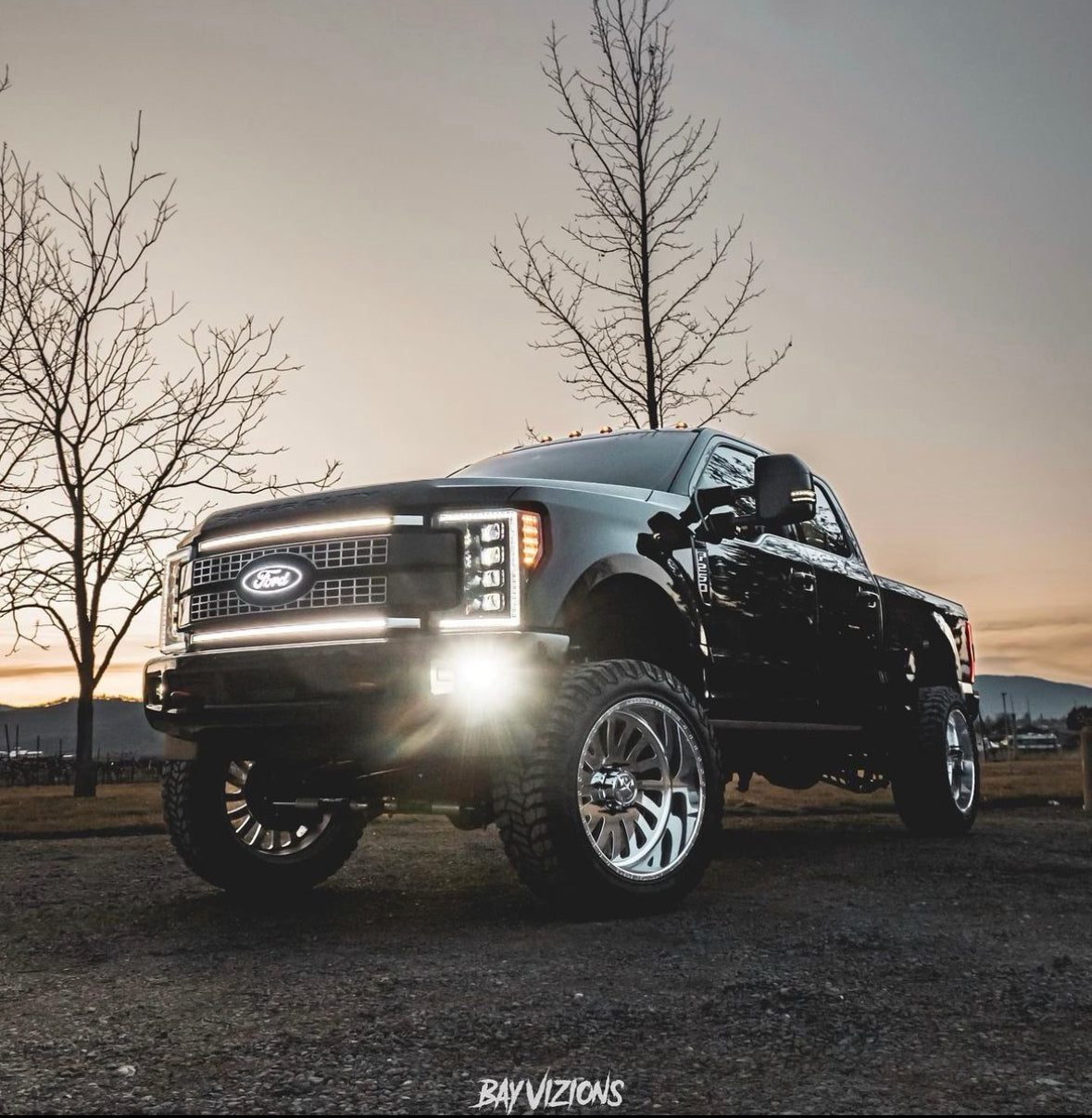 2017-2019 Ford Super Duty F250 F350 LED Grill Accent Light Bars Kit