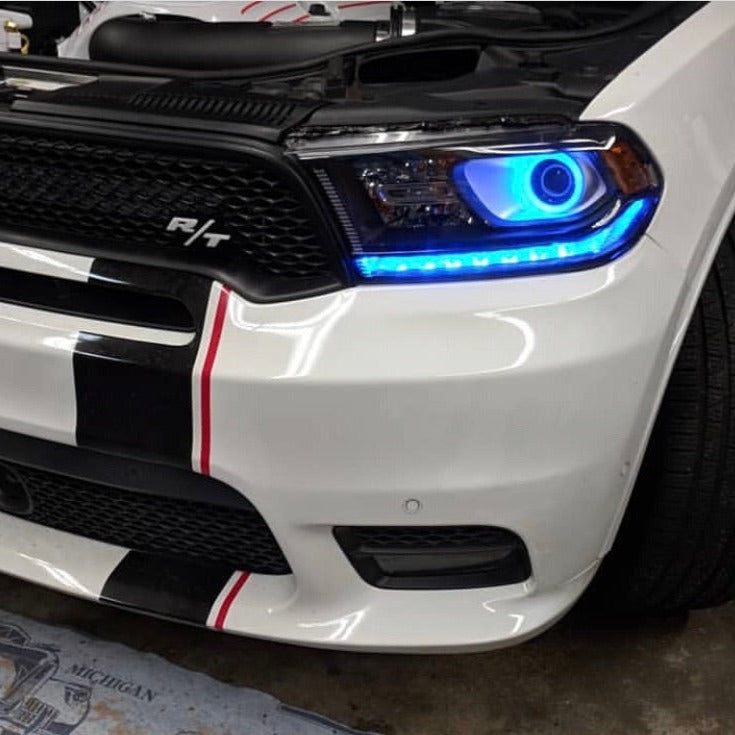 2014-2020 Dodge Durango RGBW Flow Series LED DRL Boards LED headlight kit AutoLEDTech Oracle Lighting Trendz Flow Series RGBHaloKits OneUpLighting Morimoto