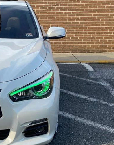 2014-2023 Infiniti Q50 Q70 RGBW Color-Chasing LED DRL Boards LED headlight kit AutoLEDTech Oracle Lighting Trendz Flow Series RGBHaloKits OneUpLighting Morimoto