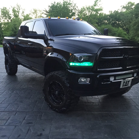 2013-2018 Dodge Ram 1500 2500 Color-Chasing/RGBW +A LED DRL Boards LED headlight kit AutoLEDTech Oracle Lighting Trendz Flow Series RGBHaloKits OneUpLighting Morimoto