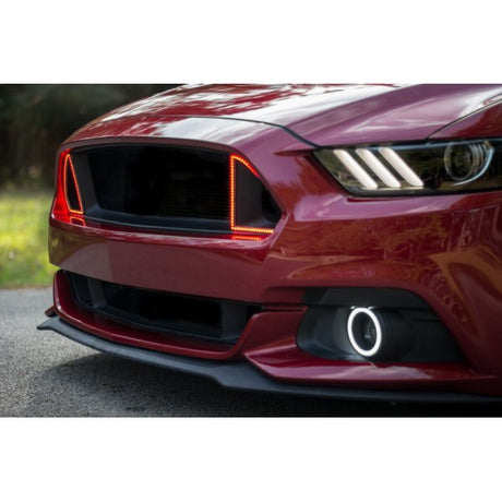 2015-2017 Ford Mustang GT Exterior LED Grill Lights LED headlight kit AutoLEDTech Oracle Lighting Trendz Flow Series RGBHaloKits OneUpLighting Morimoto