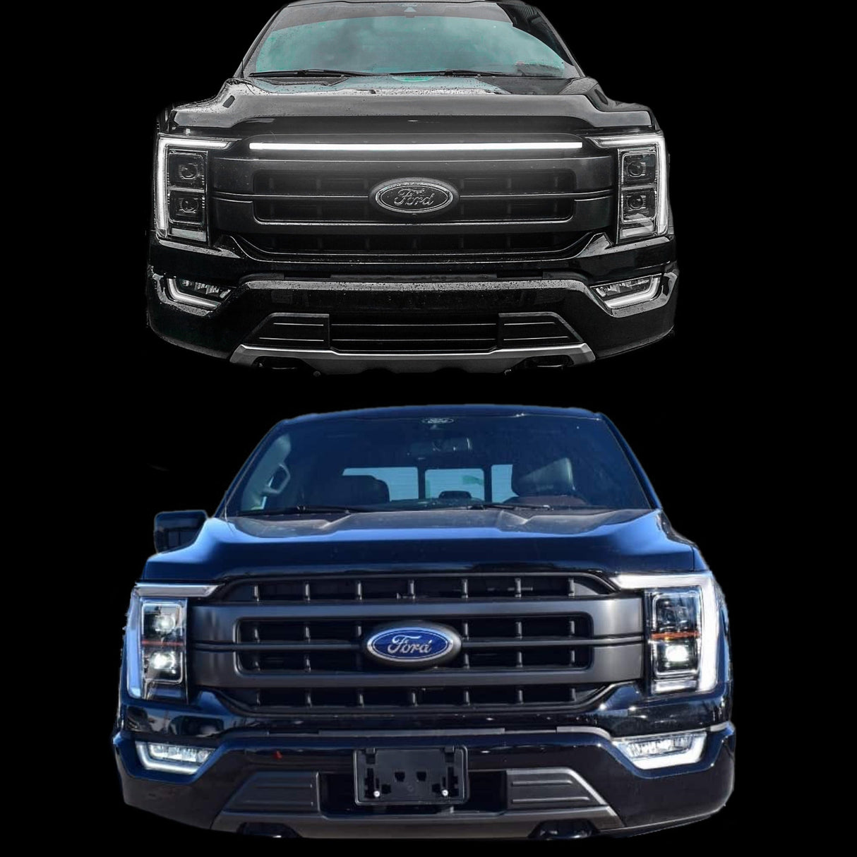 2021-2023 Ford F150 LED Grill Accent Lights Kit | Lariat LED headlight kit AutoLEDTech Oracle Lighting Trendz Flow Series RGBHaloKits OneUpLighting Morimoto