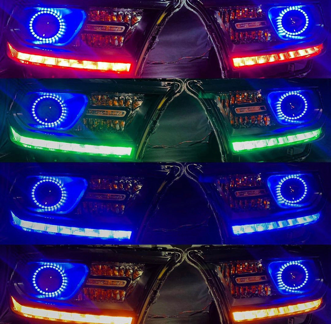 2014-2020 Dodge Durango RGBW Flow Series LED DRL Boards LED headlight kit AutoLEDTech Oracle Lighting Trendz Flow Series RGBHaloKits OneUpLighting Morimoto