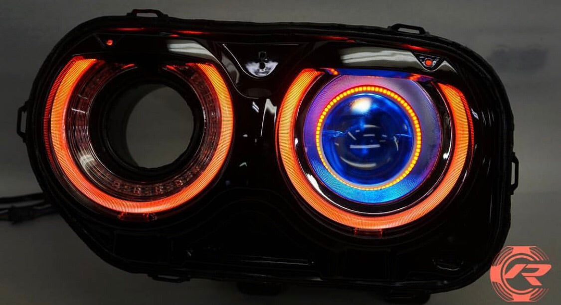 2015-2023 Dodge Challenger RGBW +A LED DRL Replacement Boards LED headlight kit AutoLEDTech Oracle Lighting Trendz Flow Series RGBHaloKits OneUpLighting Morimoto