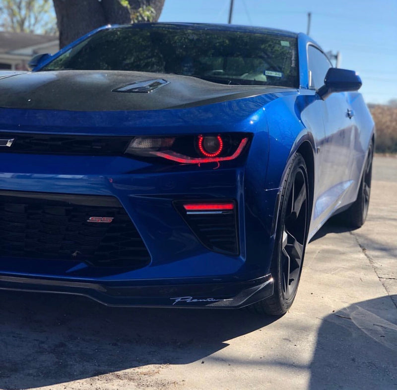 2016-2018 Chevrolet Camaro RGBW Color-Chasing Halo LED DRL Prebuilt Halo Headlights (Flow Series) LED headlight kit AutoLEDTech Oracle Lighting Trendz Flow Series RGBHaloKits OneUpLighting Morimoto