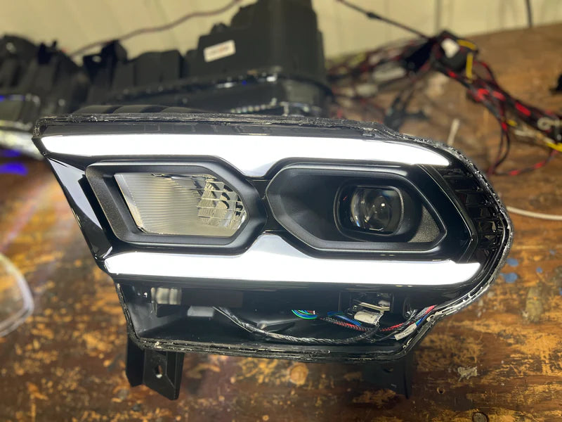 2021-2023+ Dodge Durango RGBW Color-Chasing LED DRL Prebuilt Headlights (Flow Series) LED headlight kit AutoLEDTech Oracle Lighting Trendz Flow Series RGBHaloKits OneUpLighting Morimoto