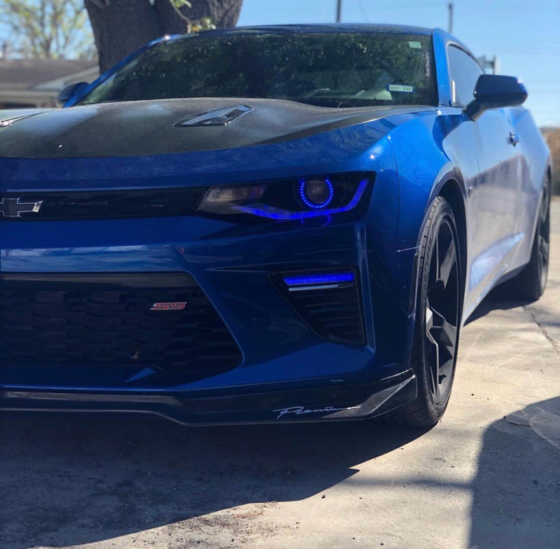 2016-2018 Chevrolet Camaro RGBW Color-Chasing Halo LED DRL Prebuilt Halo Headlights (Flow Series) LED headlight kit AutoLEDTech Oracle Lighting Trendz Flow Series RGBHaloKits OneUpLighting Morimoto