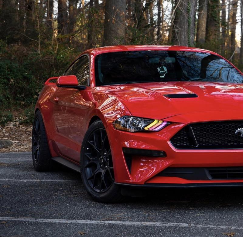 2018-2023 Ford Mustang RGBW Color-Chasing LED DRL Halo Prebuilt Headlights (Flow Series) LED headlight kit AutoLEDTech Oracle Lighting Trendz Flow Series RGBHaloKits OneUpLighting Morimoto