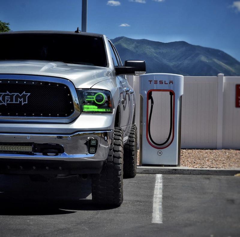 2013-2018 Dodge Ram 1500 2500 Color-Chasing/RGBW +A LED DRL Boards LED headlight kit AutoLEDTech Oracle Lighting Trendz Flow Series RGBHaloKits OneUpLighting Morimoto