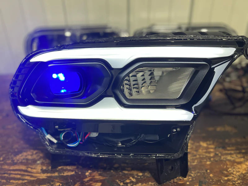 2021-2023+ Dodge Durango RGBW Color-Chasing LED DRL Prebuilt Headlights (Flow Series) LED headlight kit AutoLEDTech Oracle Lighting Trendz Flow Series RGBHaloKits OneUpLighting Morimoto