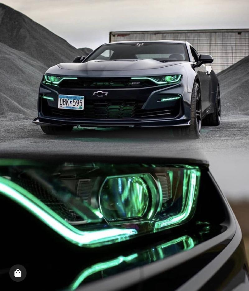 2019-2023 Chevrolet Camaro LT RS SS RGBW LED DRL Prebuilt Headlights & Fog Lights (Color-Changing) LED headlight kit AutoLEDTech Oracle Lighting Trendz Flow Series RGBHaloKits OneUpLighting Morimoto