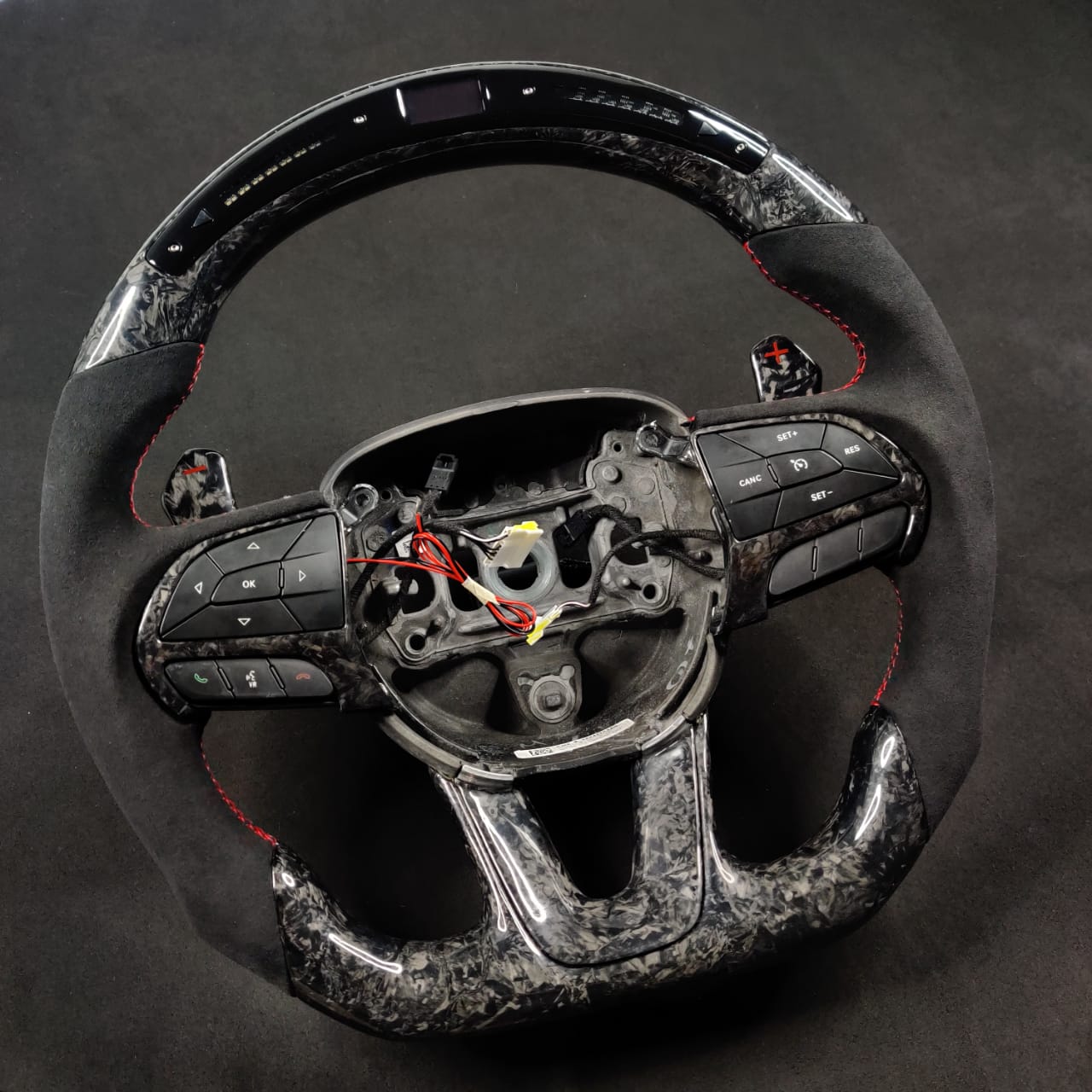 2015-2023 Dodge Charger Challenger Custom Carbon Fiber LED Steering Wheel