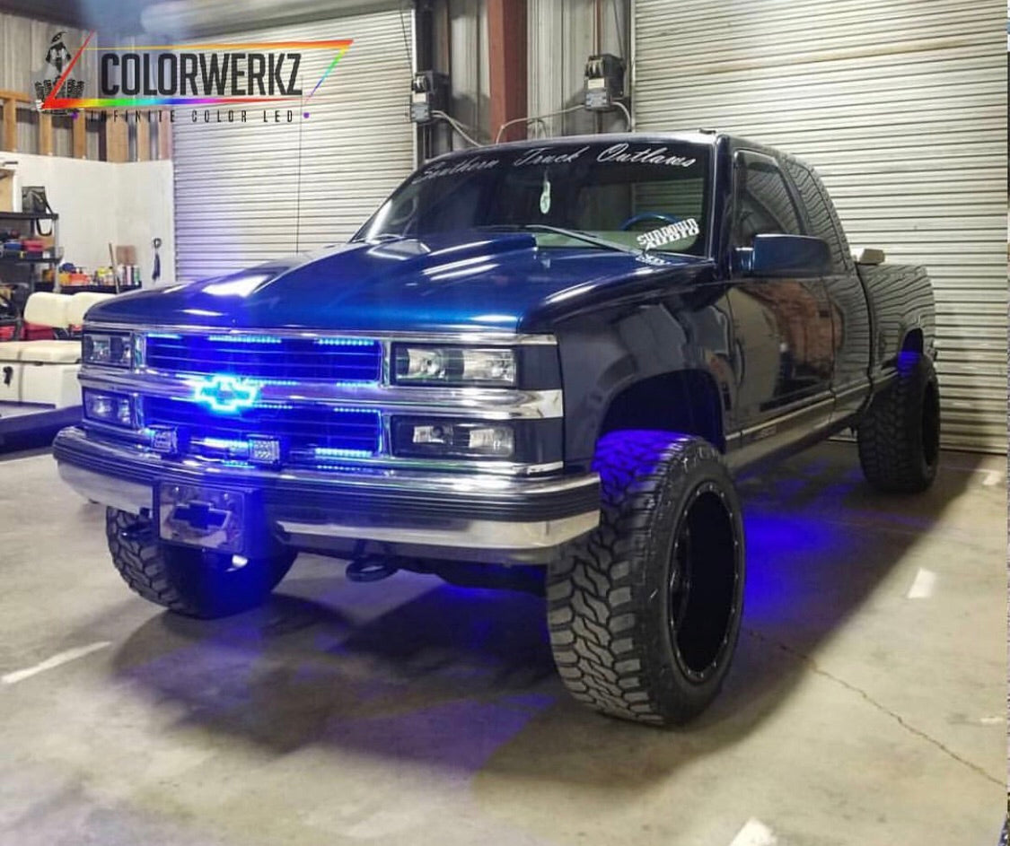 Chevy Bowtie RGBW LED Emblem Logo Badge (RGBW | Flow Series) LED headlight kit AutoLEDTech Oracle Lighting Trendz Flow Series RGBHaloKits OneUpLighting Morimoto
