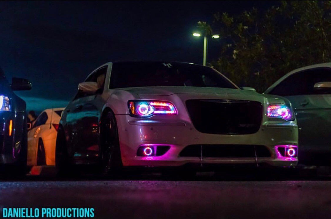2011-2023 Chrysler 300 C SRT RGBW Color-Chasing LED DRL Boards LED headlight kit AutoLEDTech Oracle Lighting Trendz Flow Series RGBHaloKits OneUpLighting Morimoto