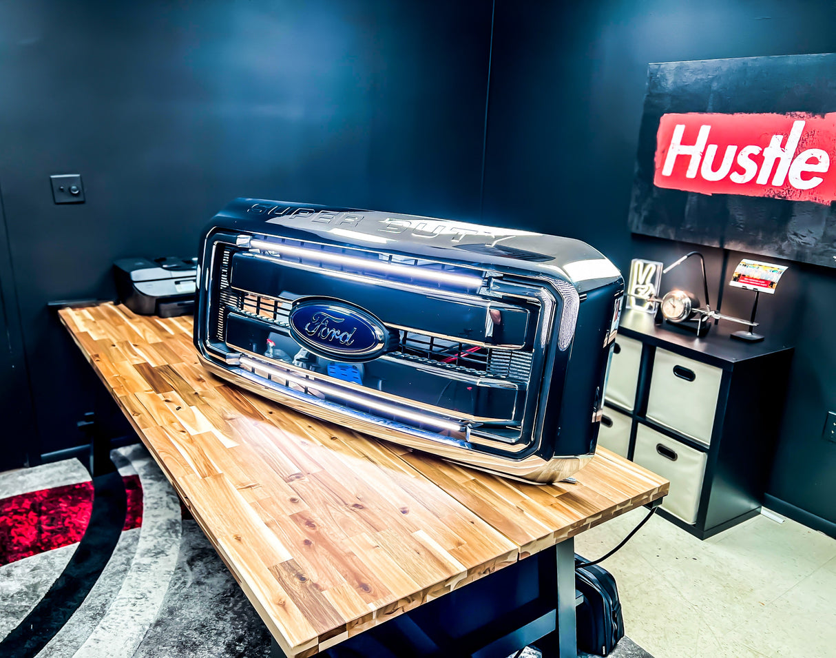 2011-2016 Ford Super Duty F250 F350 LED Grill Accent Lights Kit | XL, XLT, KR, Lariat, Platinum LED headlight kit AutoLEDTech Oracle Lighting Trendz Flow Series RGBHaloKits OneUpLighting Morimoto