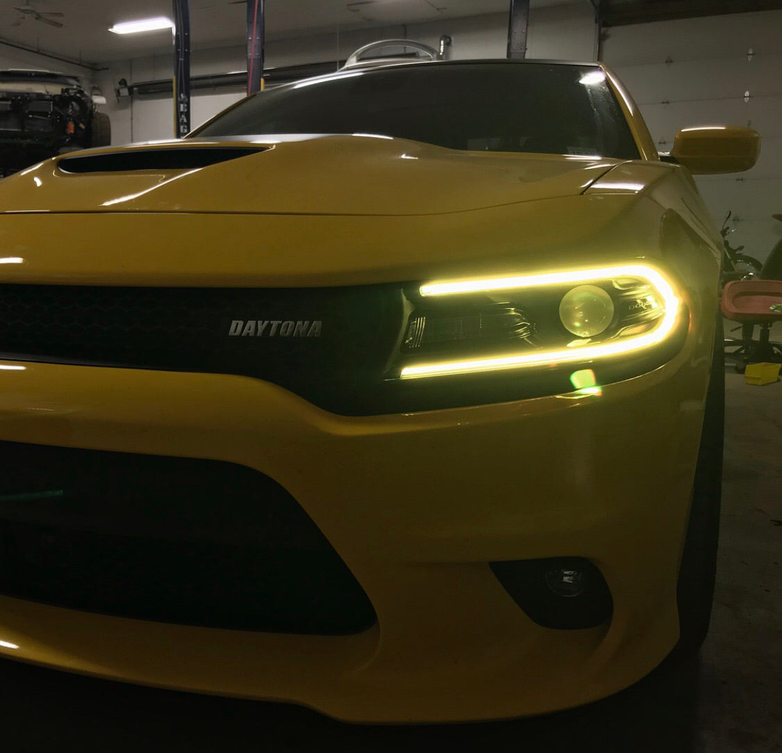 2015-2023 Dodge Charger RGBW +A LED DRL Replacement Boards LED headlight kit AutoLEDTech Oracle Lighting Trendz Flow Series RGBHaloKits OneUpLighting Morimoto