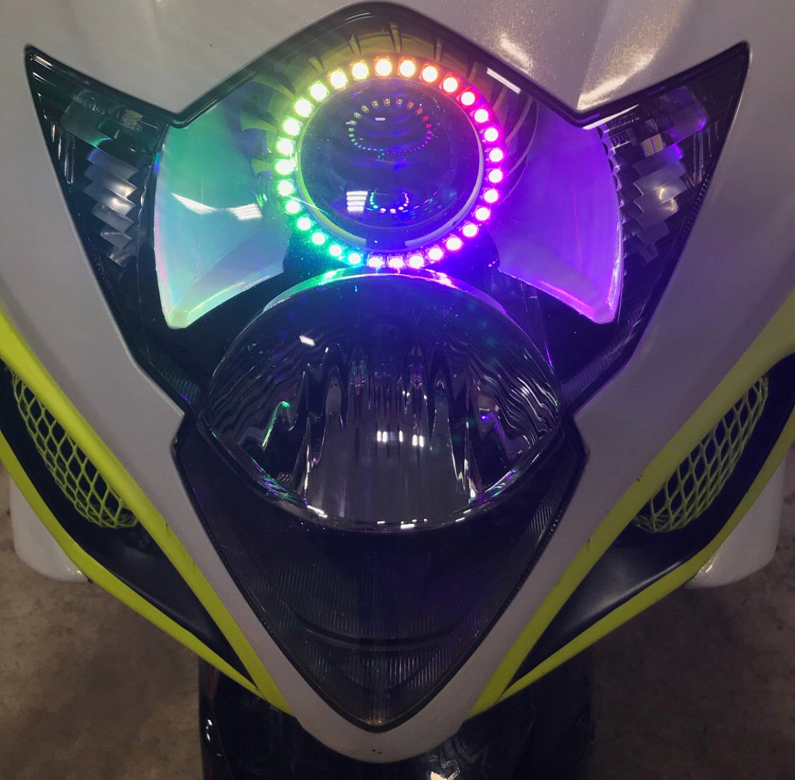 WATERPROOF 55mm-180mm Flow Series RGBW LED Circular Halo Rings Kit LED headlight kit AutoLEDTech Oracle Lighting Trendz Flow Series RGBHaloKits OneUpLighting Morimoto