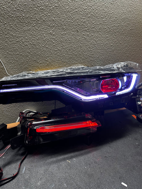 2019-2023 Chevrolet Camaro LT RS SS RGBW LED DRL Prebuilt Headlights & Fog Lights (Color-Changing) LED headlight kit AutoLEDTech Oracle Lighting Trendz Flow Series RGBHaloKits OneUpLighting Morimoto