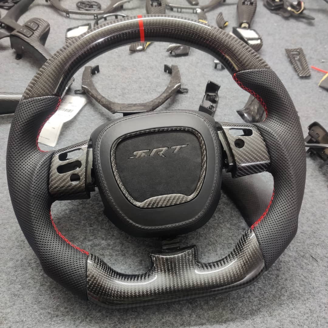 2015-2023 Dodge Charger Custom Carbon Fiber Steering Wheel w/ LED RPM Display LED headlight kit AutoLEDTech Oracle Lighting Trendz Flow Series RGBHaloKits OneUpLighting Morimoto