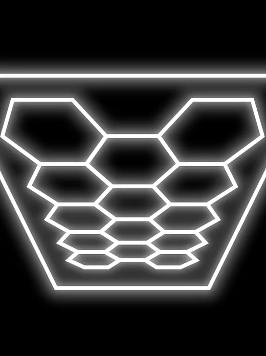 HexaGrid LED Ceiling Lighting System (Single Garage)