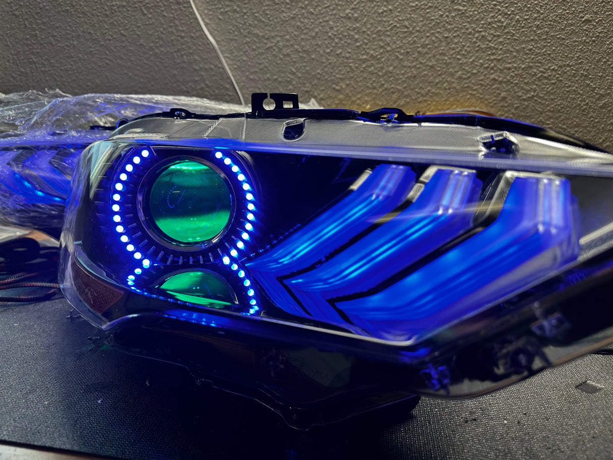 2018-2023 Ford Mustang RGBW Flow Series LED DRL Halo Headlights