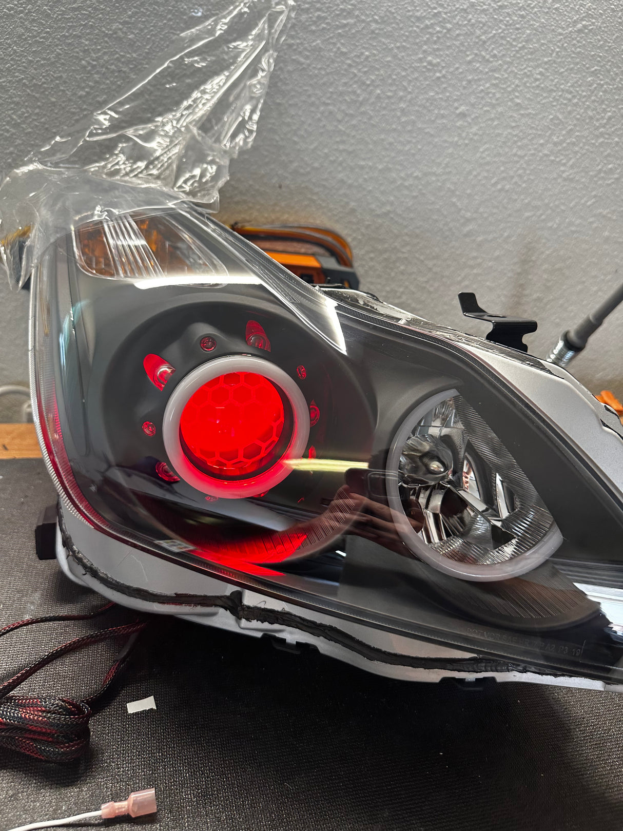 2008-2015 Infiniti G37/Q60 Coupe RGBW Color-Chasing LED Halo Prebuilt Headlights (Flow Series) LED headlight kit AutoLEDTech Oracle Lighting Trendz Flow Series RGBHaloKits OneUpLighting Morimoto