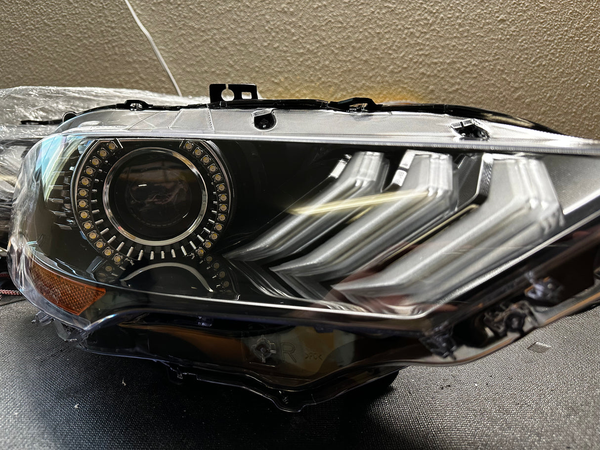 2018-2023 Ford Mustang RGBW Flow Series LED DRL Halo Headlights