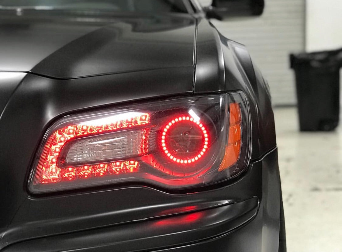 2011-2023 Chrysler 300 C SRT RGBW Color-Chasing LED DRL Boards LED headlight kit AutoLEDTech Oracle Lighting Trendz Flow Series RGBHaloKits OneUpLighting Morimoto