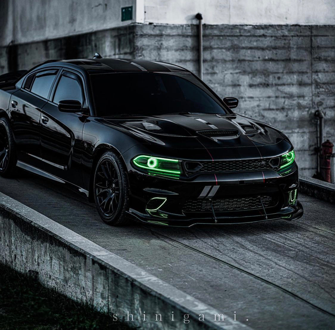 2015-2022 Dodge Charger RGBW Color-Chasing Waterproof Fog Light Outline Halo Kit LED headlight kit AutoLEDTech Oracle Lighting Trendz Flow Series RGBHaloKits OneUpLighting Morimoto