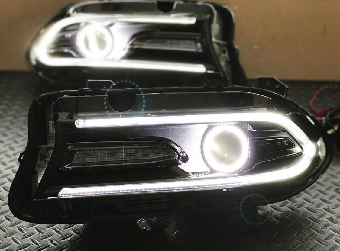 2015-2023 Dodge Charger RGBW +A LED DRL Replacement Boards LED headlight kit AutoLEDTech Oracle Lighting Trendz Flow Series RGBHaloKits OneUpLighting Morimoto