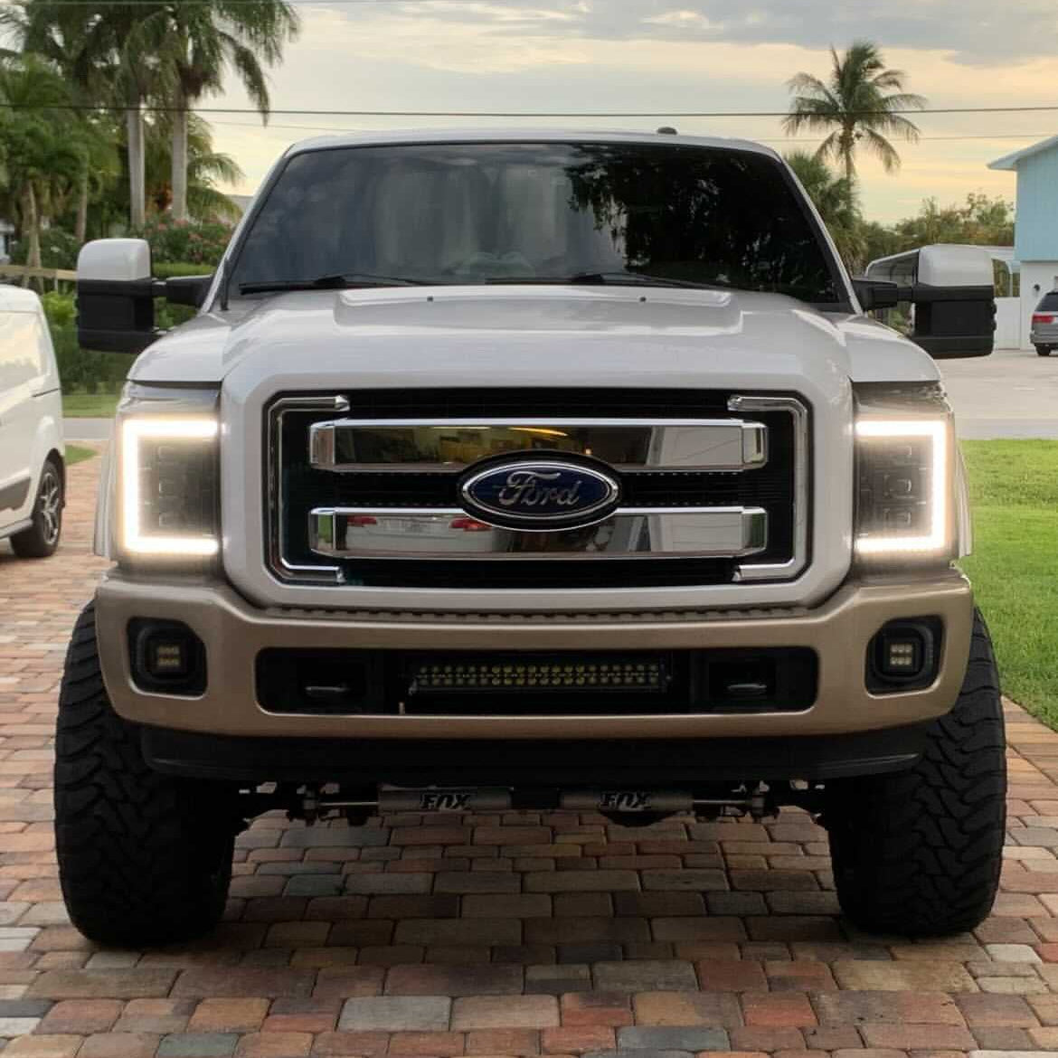 2011-2016 Ford Super Duty F-250/F-350 LED DRL Projector Replacement Headlights LED headlight kit AutoLEDTech Oracle Lighting Trendz Flow Series RGBHaloKits OneUpLighting Morimoto