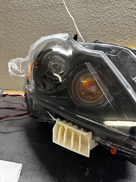 2010-2013 Infiniti G37/G25/Q40 Sedan RGBW Color-Chasing LED Halo Prebuilt Headlights (Flow Series) LED headlight kit AutoLEDTech Oracle Lighting Trendz Flow Series RGBHaloKits OneUpLighting Morimoto