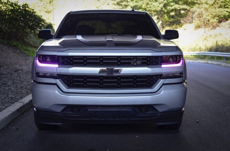 2016-2018 Chevrolet Silverado RGBW Color-Chasing LED DRL Boards LED headlight kit AutoLEDTech Oracle Lighting Trendz Flow Series RGBHaloKits OneUpLighting Morimoto