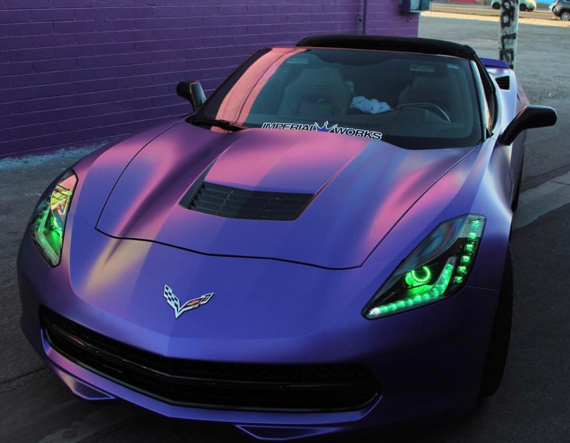 2014-2019 Chevrolet C7 Corvette RGBW +A LED DRL Boards LED headlight kit AutoLEDTech Oracle Lighting Trendz Flow Series RGBHaloKits OneUpLighting Morimoto