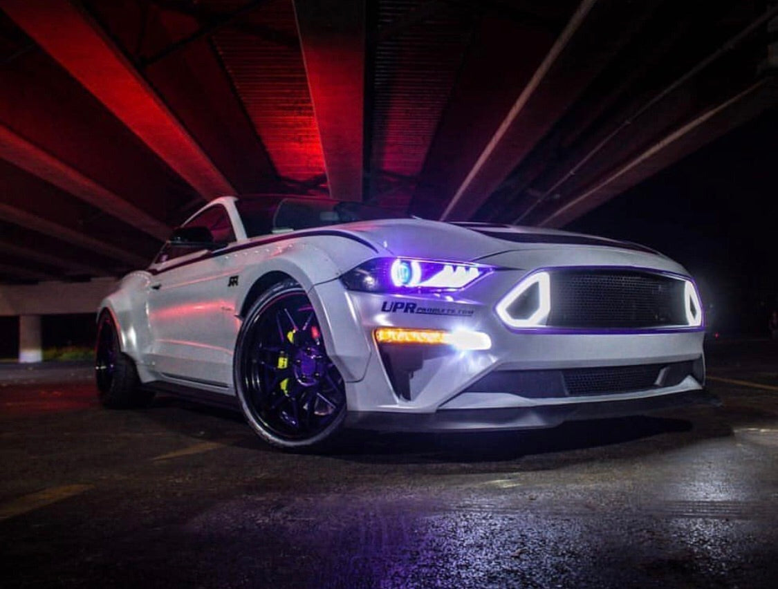 2018-2022 Ford Mustang RGBW Color-Chasing LED DRL Boards LED headlight kit AutoLEDTech Oracle Lighting Trendz Flow Series RGBHaloKits OneUpLighting Morimoto