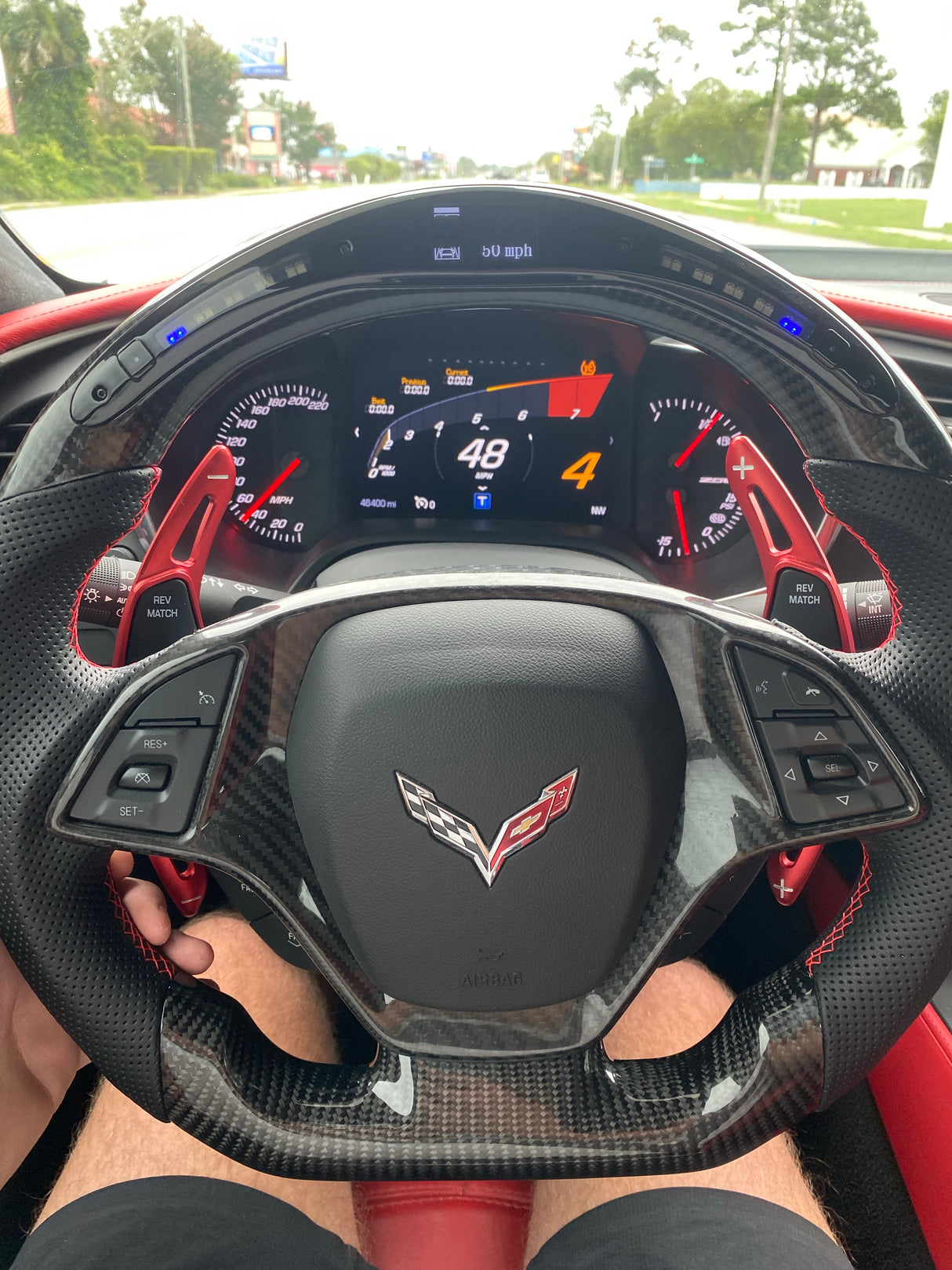 2014-2019 Chevrolet C7 Corvette Custom Carbon Fiber Steering Wheel w/ LED RPM Display LED headlight kit AutoLEDTech Oracle Lighting Trendz Flow Series RGBHaloKits OneUpLighting Morimoto