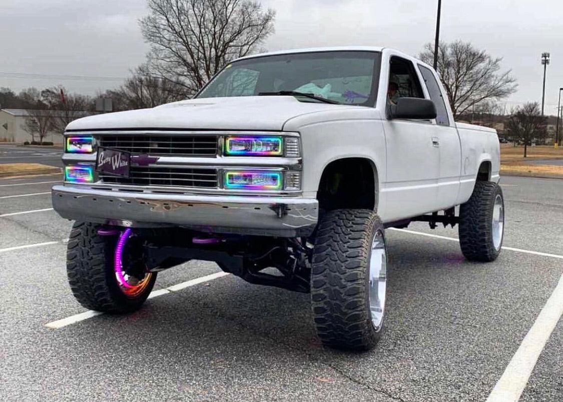 Color-Chasing RGB LED Wheel Ring Lights Kit (Flow Series) LED headlight kit AutoLEDTech Oracle Lighting Trendz Flow Series RGBHaloKits OneUpLighting Morimoto