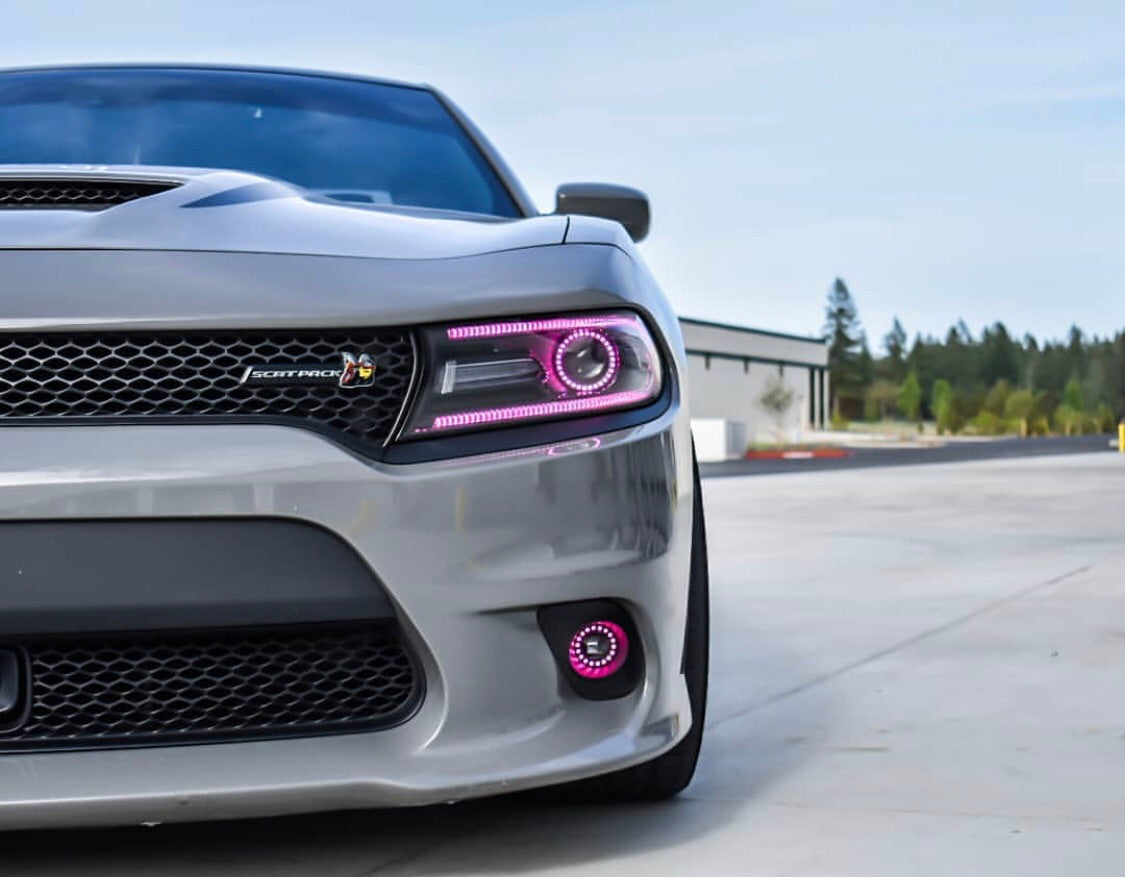 2015-2023 Dodge Charger RGBW +A LED DRL Replacement Boards LED headlight kit AutoLEDTech Oracle Lighting Trendz Flow Series RGBHaloKits OneUpLighting Morimoto