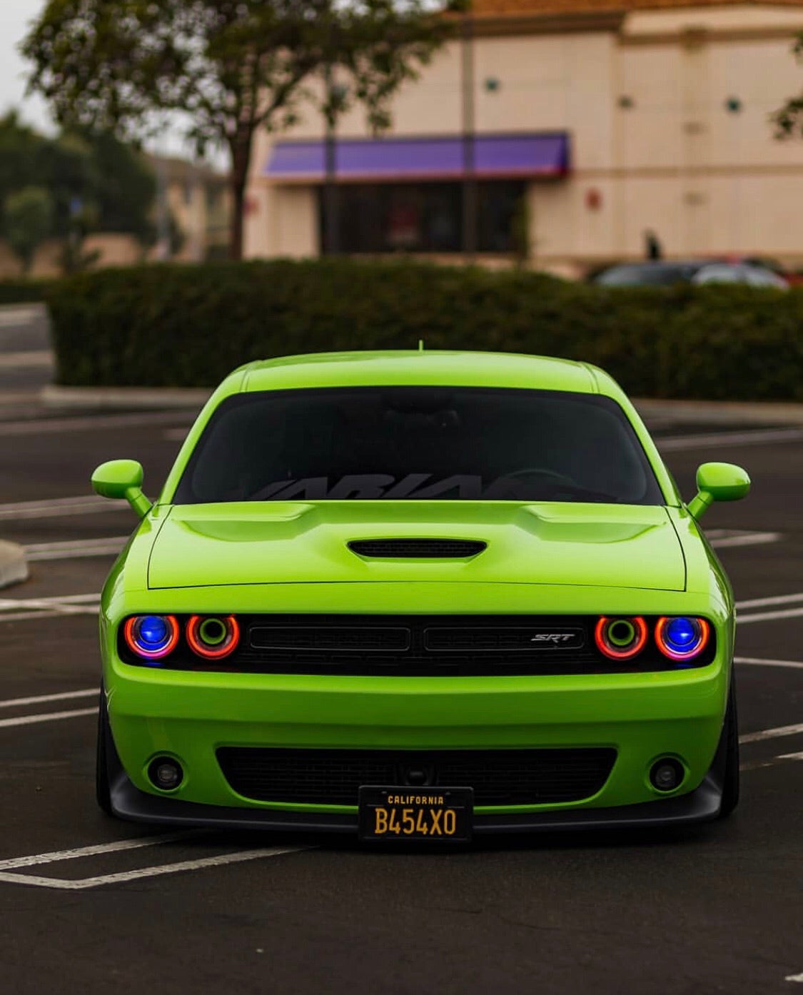 2015-2023 Dodge Challenger RGBW Color-Chasing LED Halo DRL Prebuilt Headlights (Flow Series) LED headlight kit AutoLEDTech Oracle Lighting Trendz Flow Series RGBHaloKits OneUpLighting Morimoto