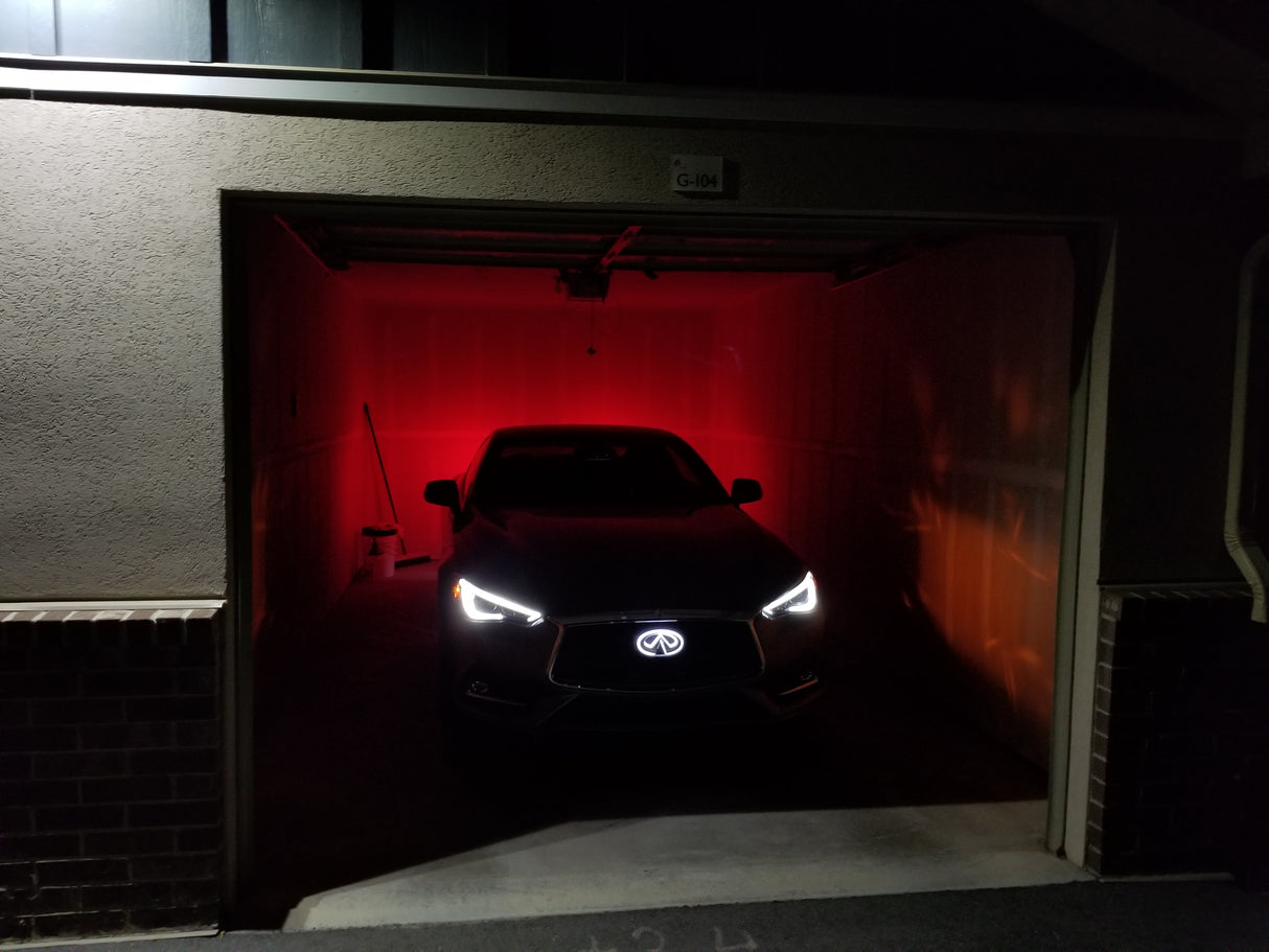 2014-2023 Infiniti Q50 Q60 Q70 Color Changing RGB LED Badge Grill Emblem Logo LED headlight kit AutoLEDTech Oracle Lighting Trendz Flow Series RGBHaloKits OneUpLighting Morimoto