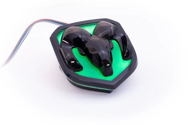 2013-2019 Ram Head LED Badge Emblem Logos (RGBW/White) LED headlight kit AutoLEDTech Oracle Lighting Trendz Flow Series RGBHaloKits OneUpLighting Morimoto