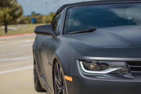 2014-2015 Chevrolet Camaro LED DRL Projector Headlights - 2016+ Style Design LED headlight kit AutoLEDTech Oracle Lighting Trendz Flow Series RGBHaloKits OneUpLighting Morimoto